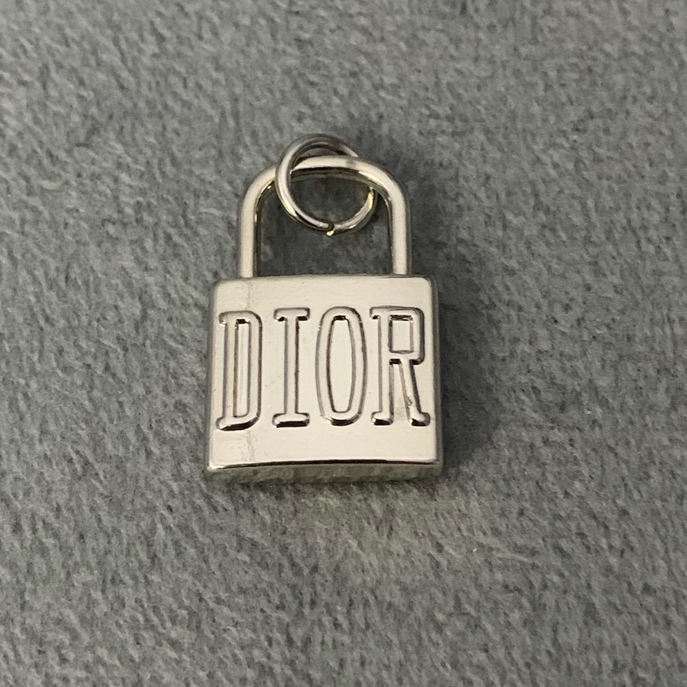 Upcycled Metallic Silver Padlock Charm